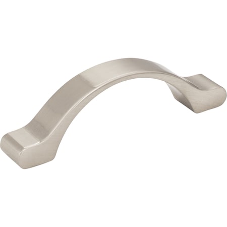3 Center-to-Center Satin Nickel Arched Seaver Cabinet Pull